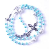 Personalized Glass Bead First Communion Necklace