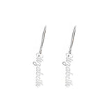 Women's Sideway Name Earrings Personalized Jewelry Gift
