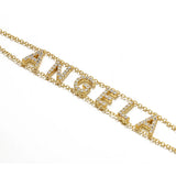 Personalized Women Name Bracelet with CZ Stone Wrap Gift