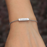 Custom Name Bracelet Stainless Steel Chain Gift