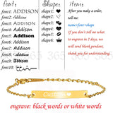 Personalized Square Nameplate Men's Bracelet Stainless Steel
