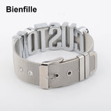 Custom Stainless Steel Bracelet - Personalized Name Jewelry for Men