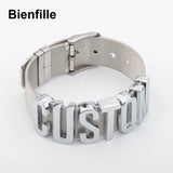 Custom Stainless Steel Bracelet - Personalized Name Jewelry for Men