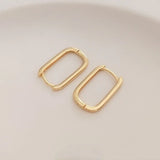 14K Gold-Coated U-Shaped Buckle French Earrings DIY Accessories 2PCS