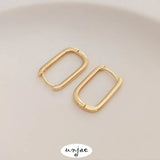 14K Gold-Coated U-Shaped Buckle French Earrings DIY Accessories 2PCS