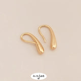 14K Gold-Covered Drop Ear Hooks Earrings 6PCS