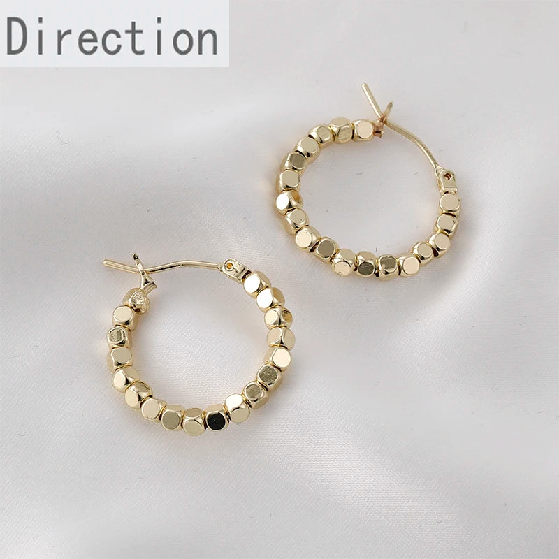 Color-Preserving Peas Bead Earrings DIY Jewelry Accessories