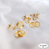 Color-Preserving 18K Disc Earrings with Ear Clip