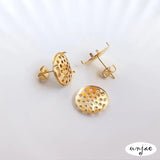 Color-Preserving 18K Disc Earrings with Ear Clip