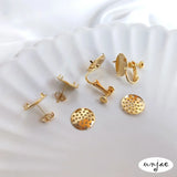 Color-Preserving 18K Disc Earrings with Ear Clip