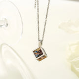 Color Printing Necklace for Couples Stainless Steel Party Gift A