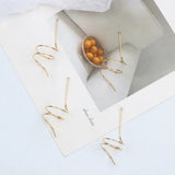 Copper Plated Spiral Round DIY Earrings Accessories