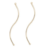 Copper Plated Spiral Round DIY Earrings Accessories
