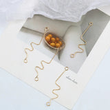 Copper Plated Spiral Round DIY Earrings Accessories