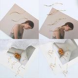 Copper Plated Spiral Round DIY Earrings Accessories