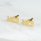 Personalized Stainless Steel Letter Cufflinks for Men and Women