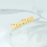 Personalized Stainless Steel Letter Cufflinks for Men and Women