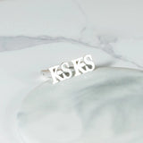 Personalized Stainless Steel Letter Cufflinks for Men and Women