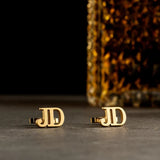 Initials Combination Cufflinks Stainless Steel Jewelry White-collar Dad Gift