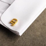 Initials Combination Cufflinks Stainless Steel Jewelry White-collar Dad Gift