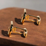 Initials Combination Cufflinks Stainless Steel Jewelry White-collar Dad Gift