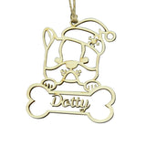 Christmas Pet Pendant Wooden Ornaments Hanging Xmas Tree Decor