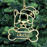 Christmas Pet Pendant Wooden Ornaments Hanging Xmas Tree Decor