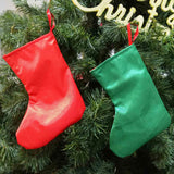 Christmas Stockings Fabric Santa Claus Sock Gift Kids Candy Bag