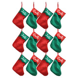 Christmas Stockings Fabric Santa Claus Sock Gift Kids Candy Bag