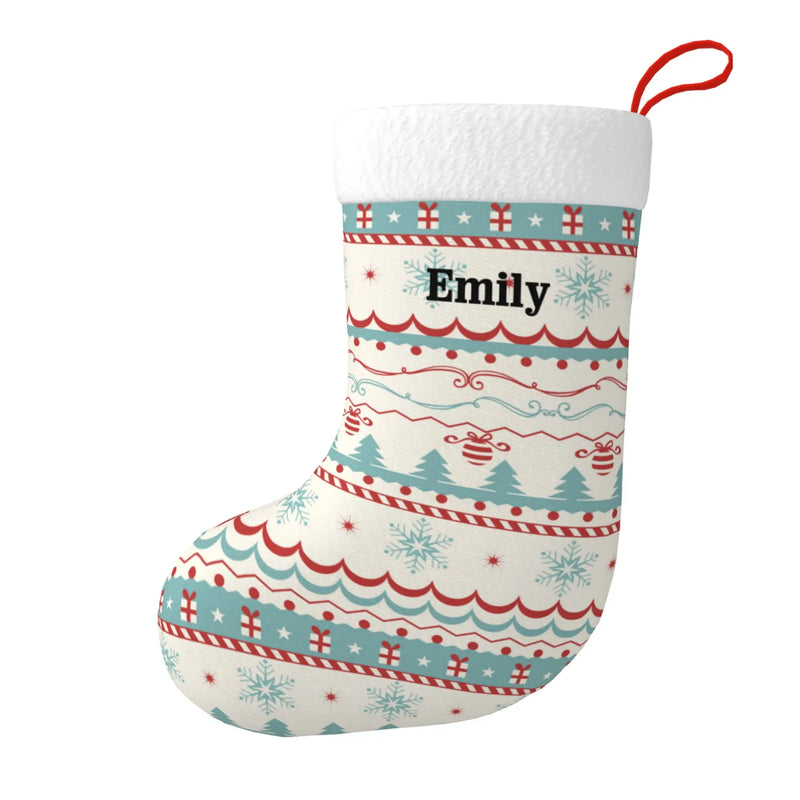 Merry Christmas Socks Xmas Gift Candy Bag Fabrics