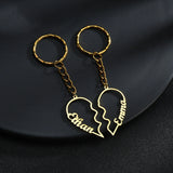 Couple Keychain Heart Key Rings Love Key Chain For Birthday Gift Souvenirs