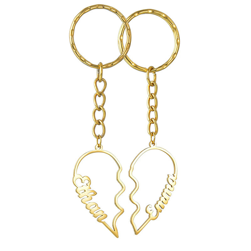 Couple Keychain Heart Key Rings Love Key Chain For Birthday Gift Souvenirs
