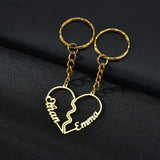 Couple Keychain Heart Key Rings Love Key Chain For Birthday Gift Souvenirs