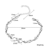 Personalized Stainless Steel Chain Bracelets for Women and Men