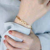 Personalized Stainless Steel Chain Bracelets for Women and Men