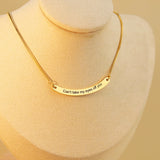 Stainless Steel Lariat Collar Geometric Floating Charm Necklace