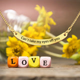 Stainless Steel Lariat Collar Geometric Floating Charm Necklace