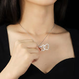 Birthstone Pendant Necklace for Women Chain Choker Birthday Gift Jewelry
