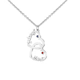 Birthstone Pendant Necklace for Women Chain Choker Birthday Gift Jewelry