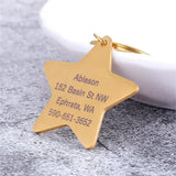 Personalized Pet ID Tag Collar Stainless Steel Charm Engraving Number Anti-Lost