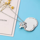 Personalized Tree of Life Necklace Stainless Steel Lucky Letter Necklace