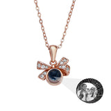 Personalized Photo Projection Necklace Butterfly Pendant