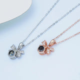 Personalized Photo Projection Necklace Butterfly Pendant