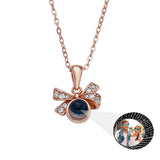 Personalized Photo Projection Necklace Butterfly Pendant