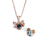 Personalized Photo Projection Necklace Butterfly Pendant