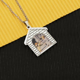 Photo Picture Frame Locket Pendant Necklace Romantic Couple Gift