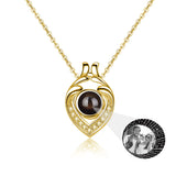 100 Languages LOVE Projection Necklace Round Gift