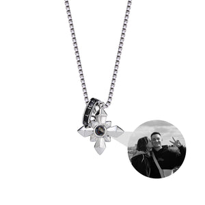 Ring Projection Necklace Pendant Jewelry For Lover Girlfriend Couple