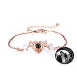 Personalized Circle Photo Bracelet Projection Necklace