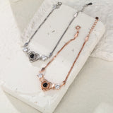 Personalized Circle Photo Bracelet Projection Necklace